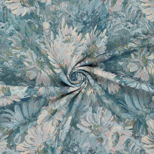 Gobelēns - zilie dārza ziedi 260 g/m²