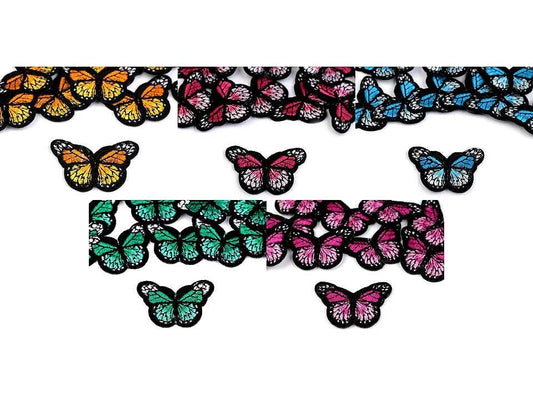 Ielāps uzgludināms Tauriņš | 4,3 mm x 29 mm | dažādi toņi