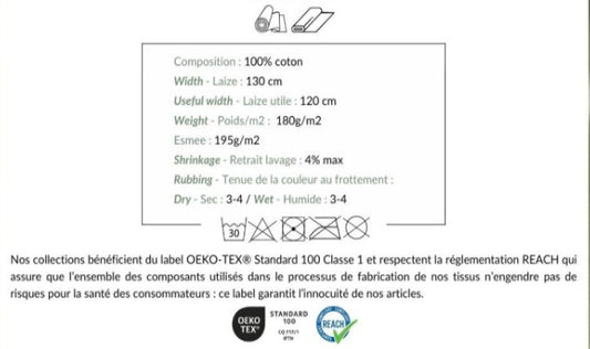 Musselin mit Stickerei – beige Blüten 180 g/m²