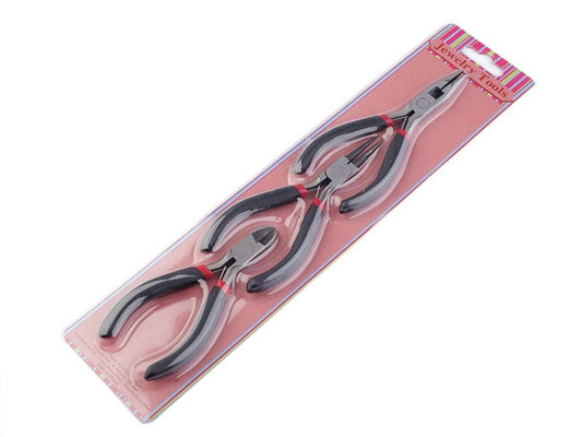 Juveliera knaiblīšu komplekts | 3 gab. | Apaļas | Griešanas | Plakanknaibles