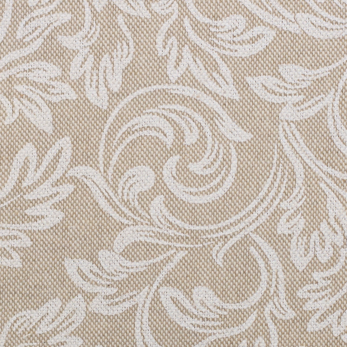 Kanvas audums - elegants balts raksts 200 g/m²