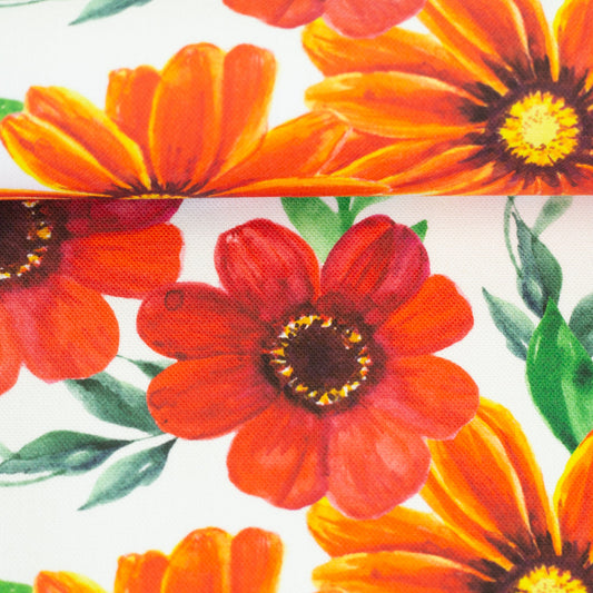 Kanvas audums - kliņģerītes 210 g/m²