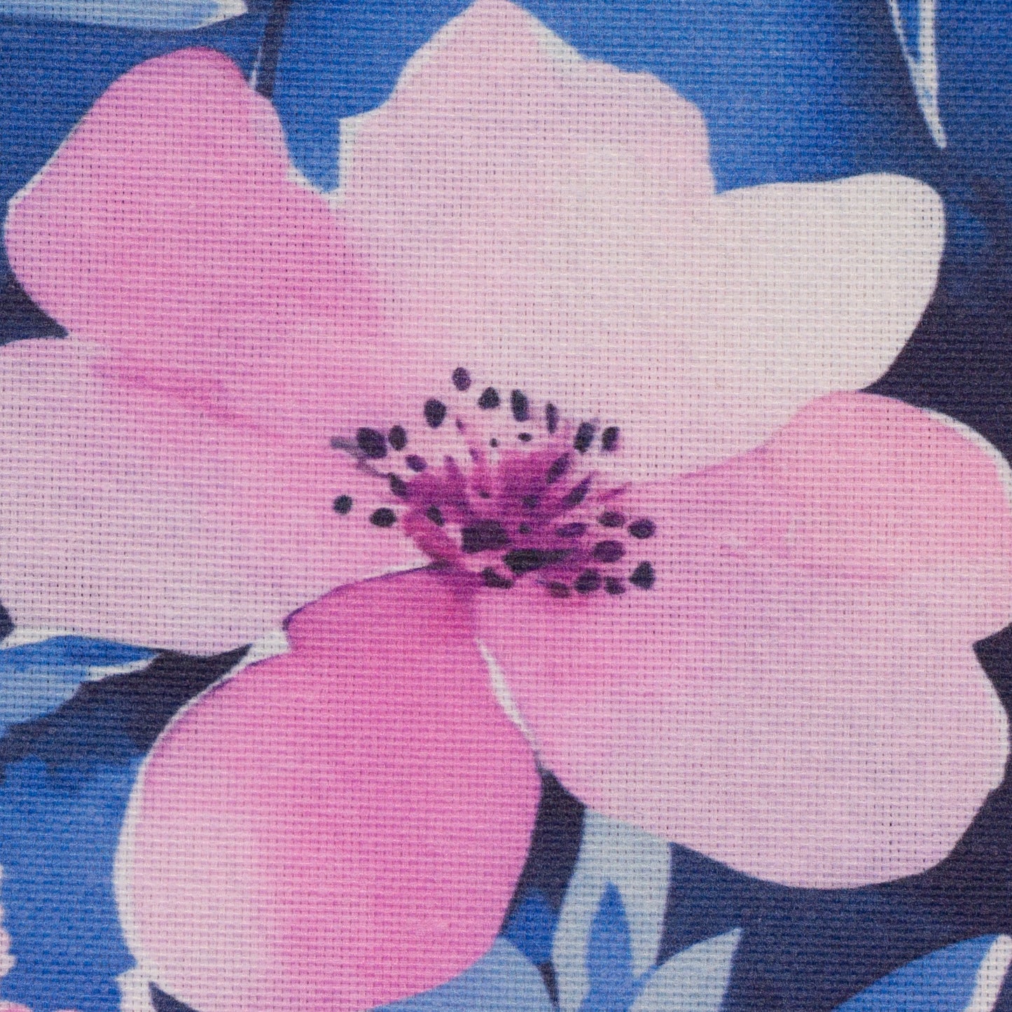 Kanvas audums - rozā ziedi 200 g/m²