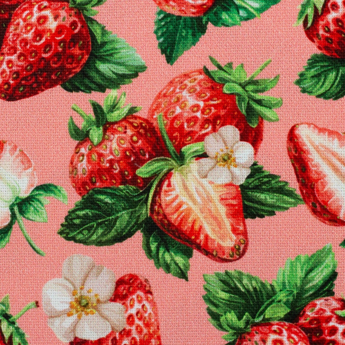 Attēls ar Kanvas audums - zemenes 200 g/m² – pieejams Šarlotes audumi