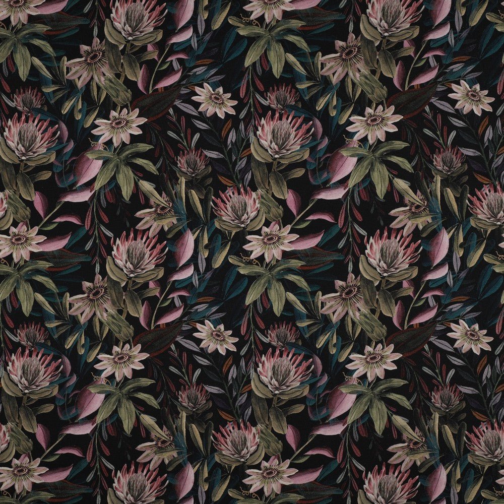 Attēls ar Kanvas audums - ziedi 225 g/m² – pieejams Šarlotes audumi