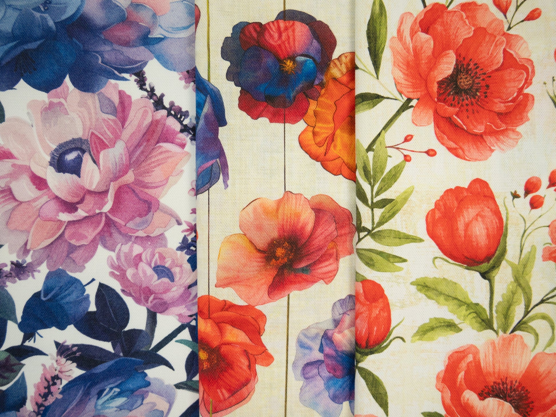 Kanvas audums - zilās peonijas 210 g/m²