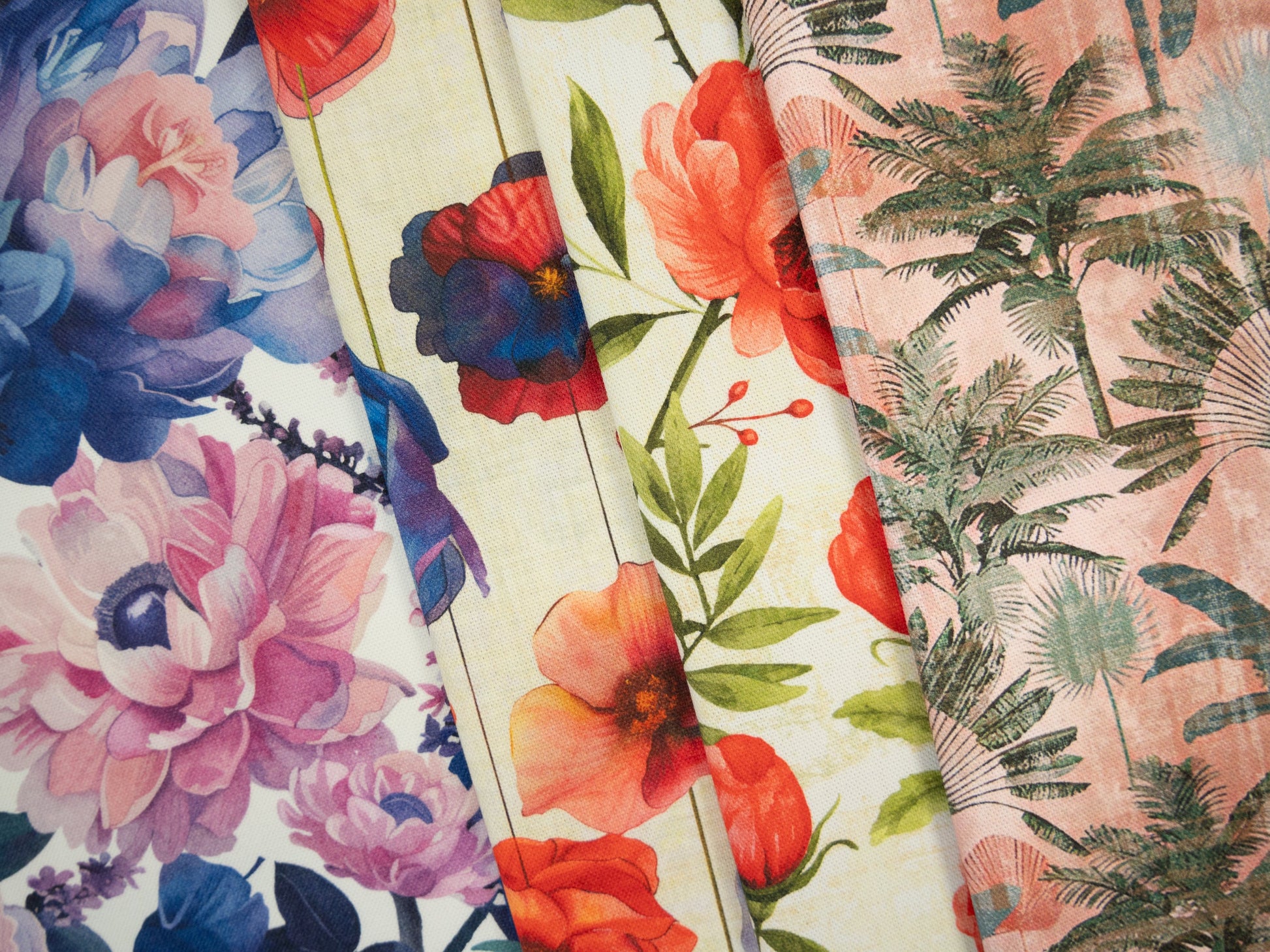 Kanvas audums - zilās peonijas 210 g/m²