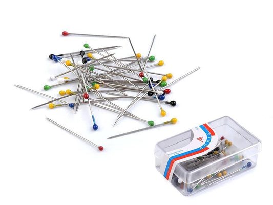 Kniepadatas ar krāsainām plastmasas galviņām | 27 mm | 40 gab. kastītē