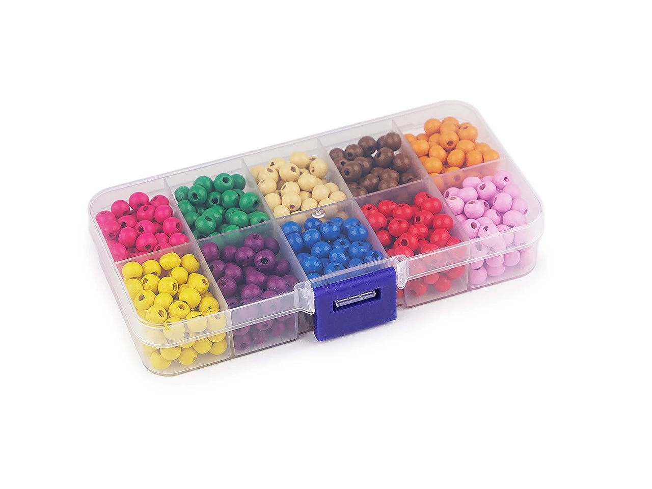 Attēls ar Koka pērlīšu komplekts kastītē (mix) – pieejams Šarlotes audumi