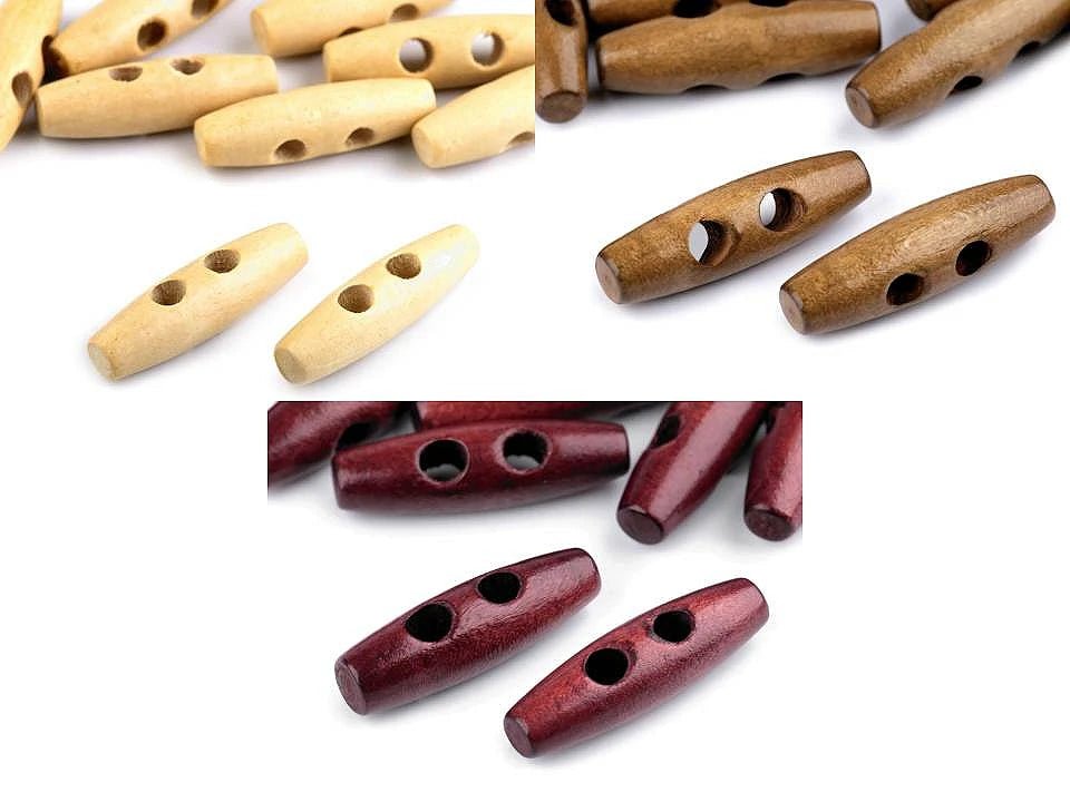 Koka pogas 12x40 mm| dažādu toņu