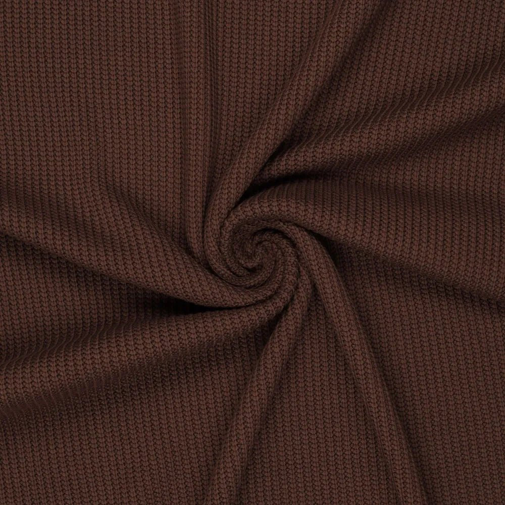 Attēls ar Kokvilnas adījums - šololādes tonis 500 g/m² – pieejams Šarlotes audumi