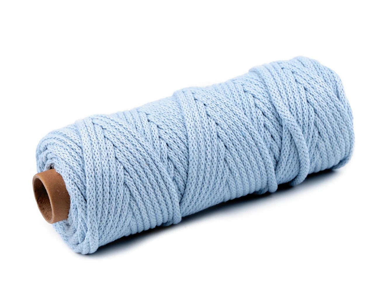 Attēls ar Kokvilnas aukla 5mm - gaiši zila (10 m) – pieejams Šarlotes audumi