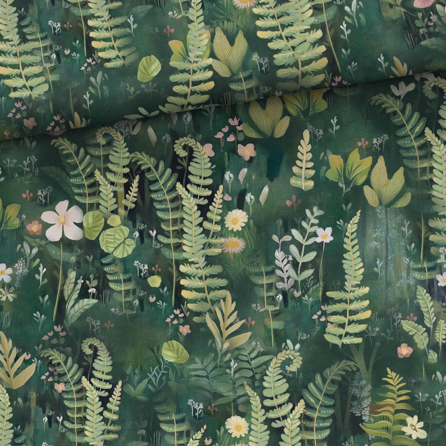 Kokvilnas cilpiņtrikotāža - mežs 250 g/m²