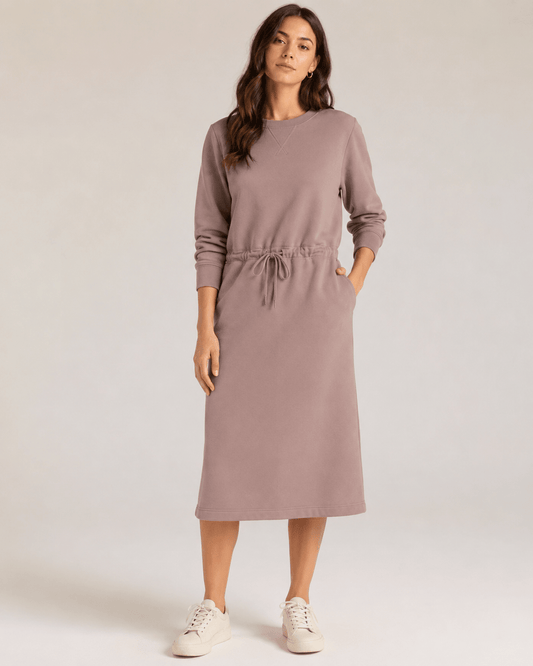 Image with cotton loopback knit in pastel pink – available online at Šarlotes audumi