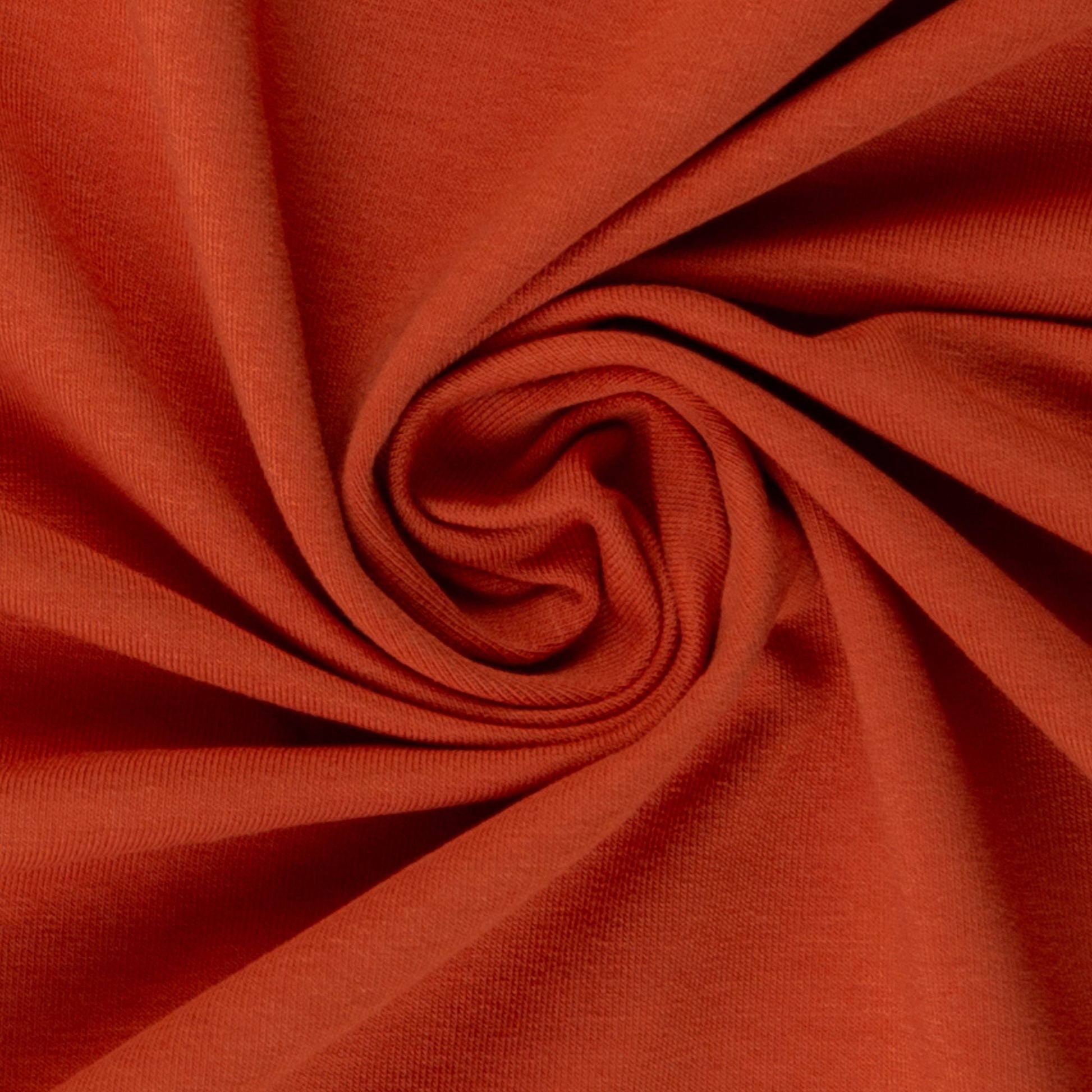 Kokvilnas cilpiņtrikotāža - terakota 240 g/m²