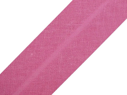 Kokvilnas slīpā diega lenta 20 mm - rozā ogu tonis