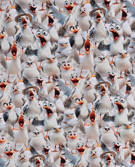 Attēls ar Kokvilnas trikotāža - ar mani atkal runā kaijas.... 200 g/m² – pieejams Šarlotes audumi