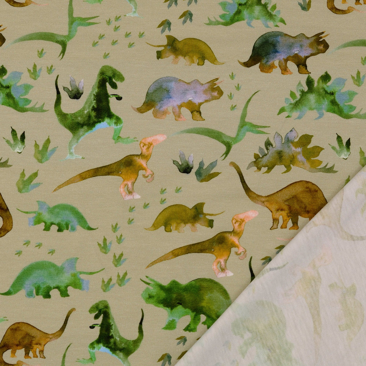 Attēls ar Kokvilnas trikotāža-dinozauri – pieejams internetā Šarlotes audumi