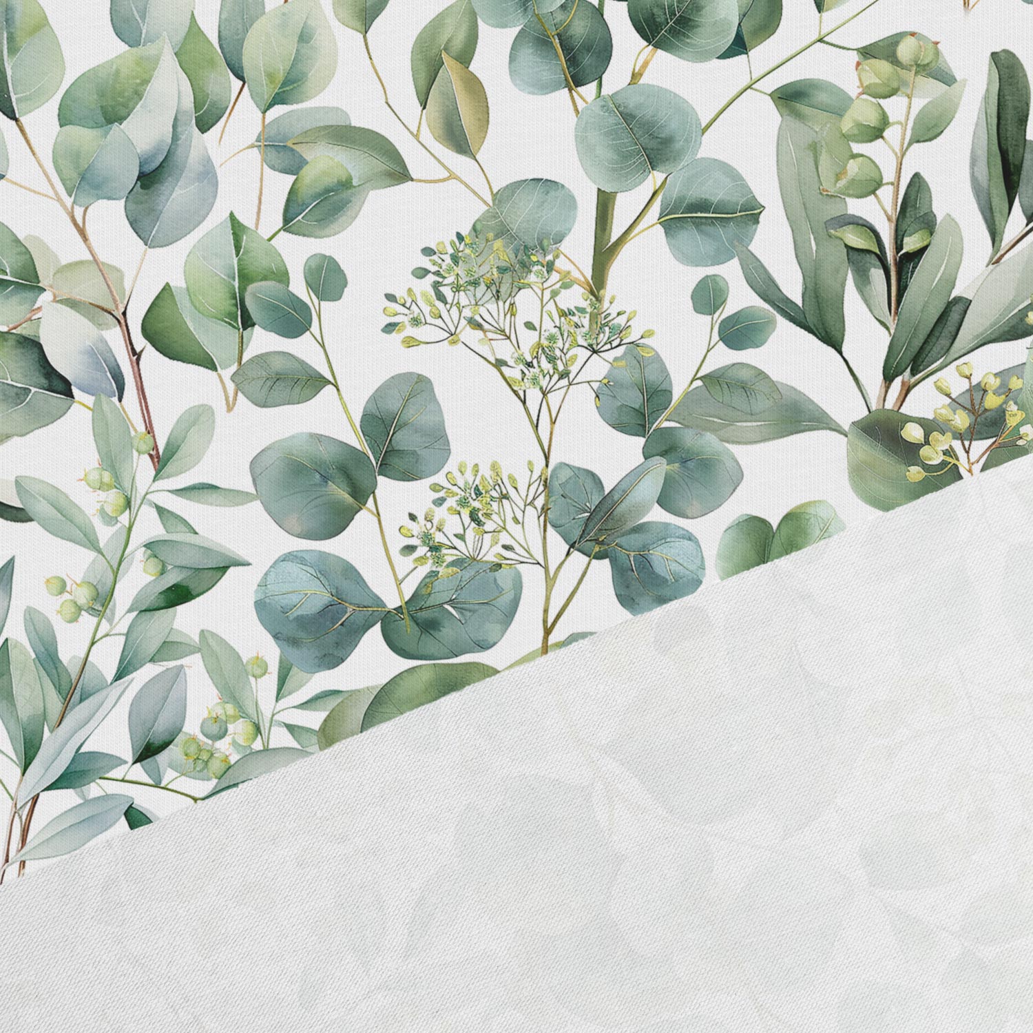 Kokvilnas trikotāža - eikalipti 200 g/m²