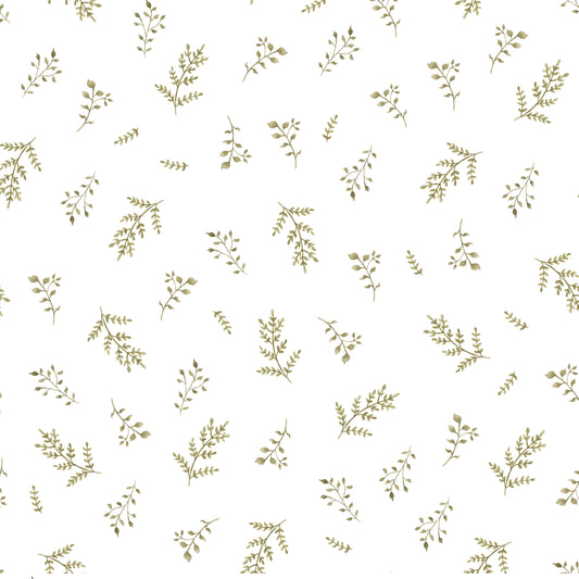 Kokvilnas trikotāža - mazie koka zariņi 200 g/m²