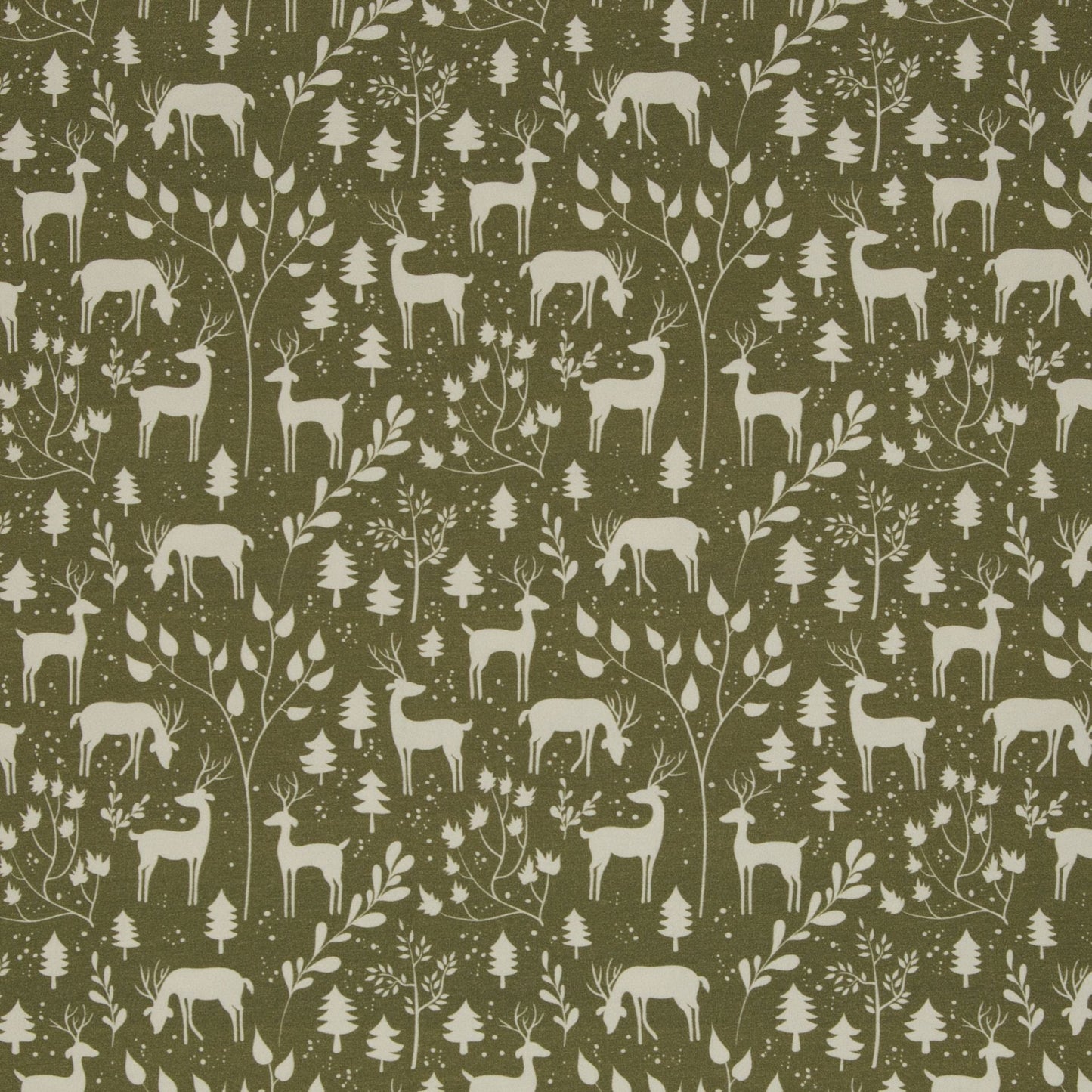 Kokvilnas trikotāža - meža motīvs 230 g/m²