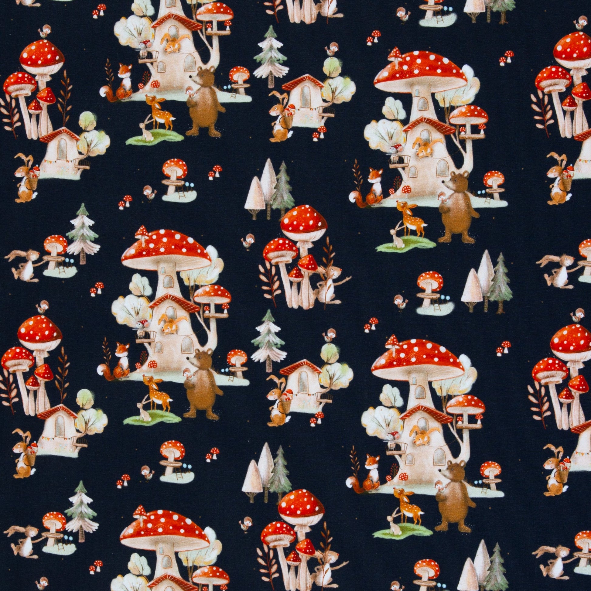 Kokvilnas trikotāža - sēnes 200 g/m²