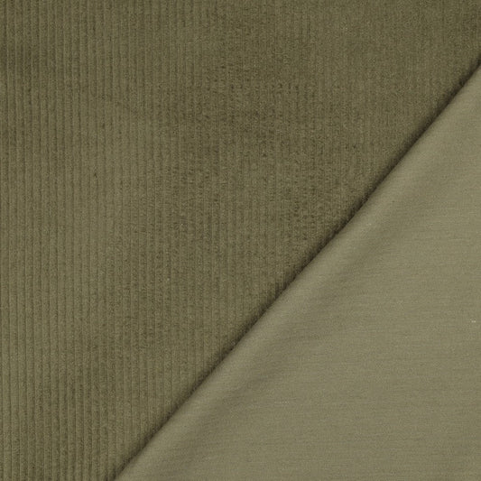 Attēls ar Kokvilnas velvets - sūnu zaļš 280 g/m² – pieejams Šarlotes audumi