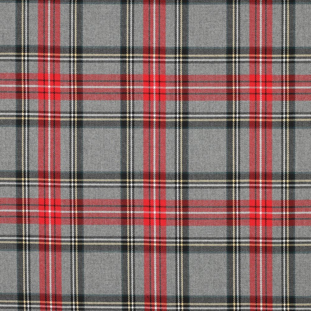 Attēls ar Kostīmaudums - sarkans un gaiši pelēks rūtains 230 g/m² – pieejams Šarlotes audumi