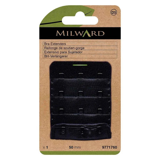 Krūštura apkārtmēra pagarinātājs Milward 50 mm,3 āķi - melns