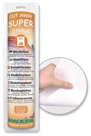 Madeira Super Stable – izgriežams un uzgludināms stabilizators biezākiem audumiem - 30 cm × 5 m