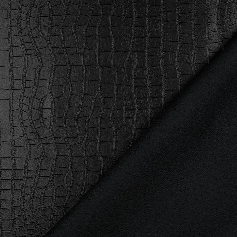 Mākslīgā āda - melna strukturēta 340 g/m²