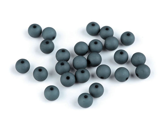 Matētas akrila pērlītes Ø8 mm 25 gab.| dažādu toņu