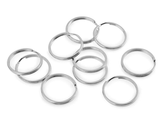 Metāla atslēgu piekariņš riņķis |Ø25 mm| 10 gab.