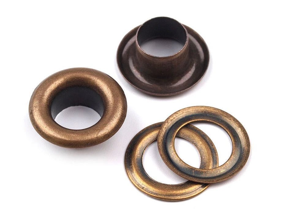 Metāla gredzeni, Luversi 6 mm |100 gab.| dažādu toņu