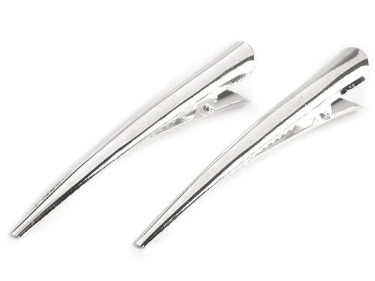 Metāla krokodīlveida matu sprādzes ar zobiņiem| 75 mm x 10 mm| 4 gb.