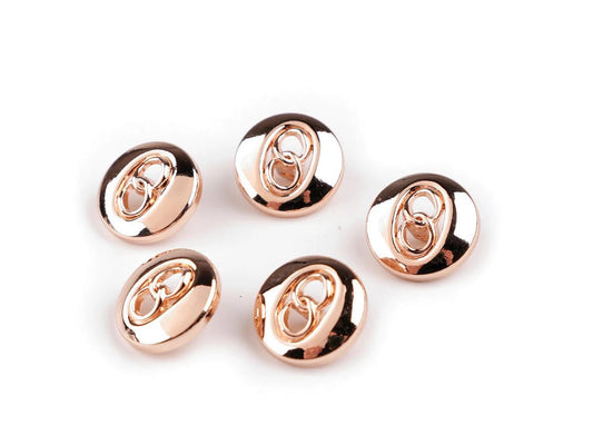 Metāla pogas | elegants dizains | 18 mm