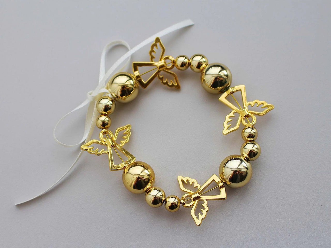 Metāliskas plastmasas pērlītes, dažadi izmēri (48 gab.)