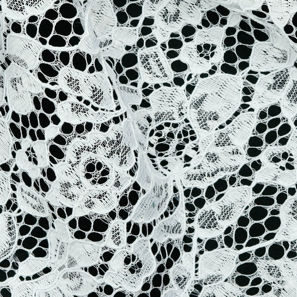 Mežģīņu audums - balts 130 g/m²