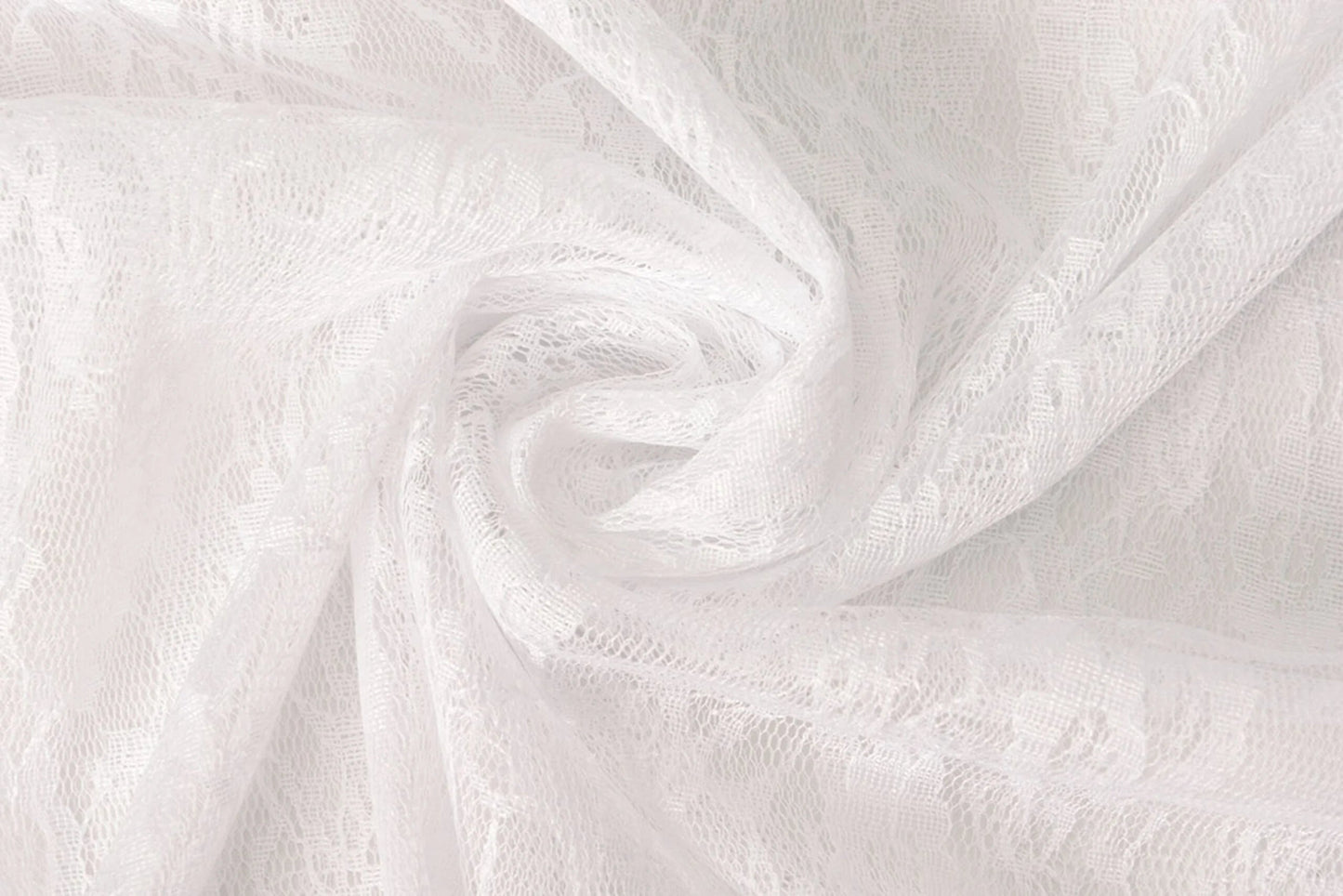 Mežģīņu audums smalks - balts 50 g/m²