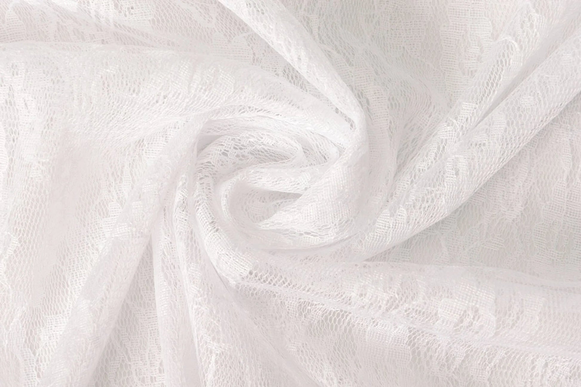 Mežģīņu audums smalks - balts 50 g/m²