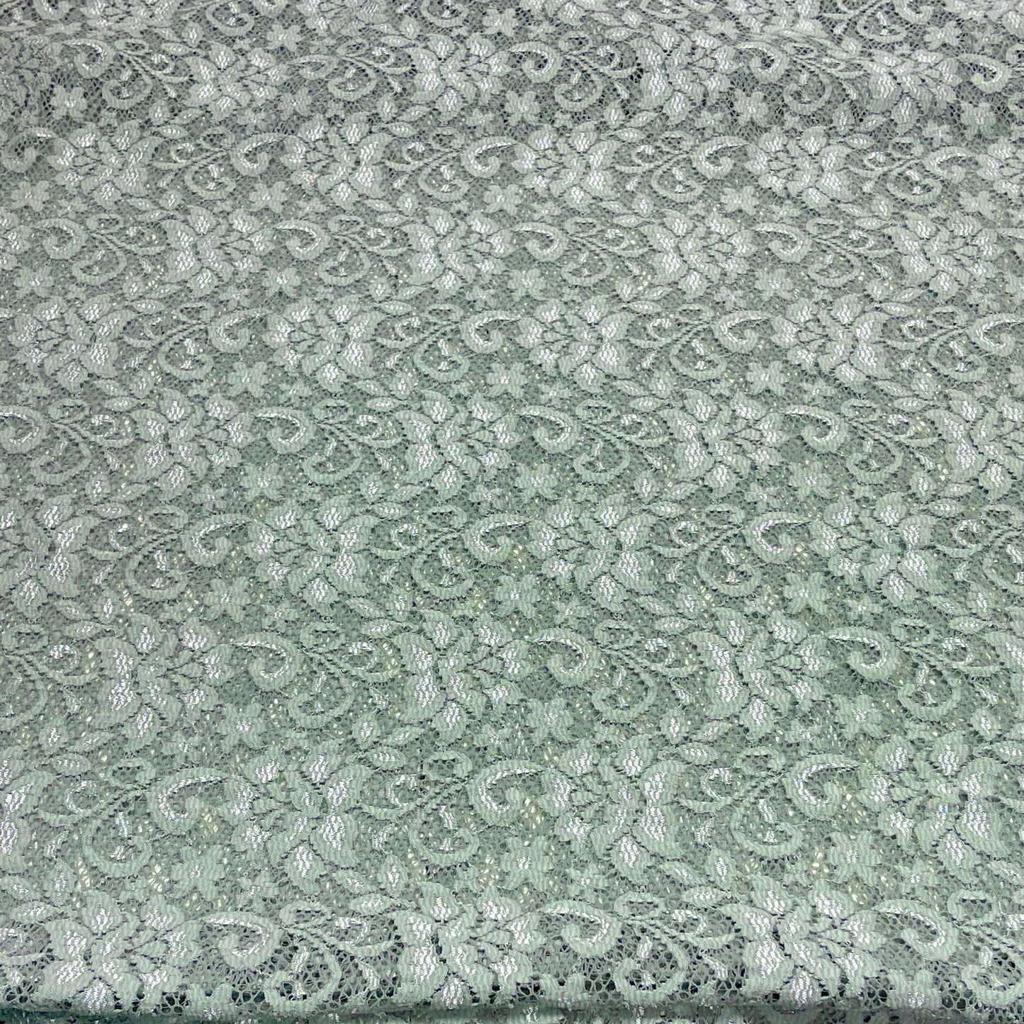 Mežģīņu audums - zaļpelēks 200 g/m²