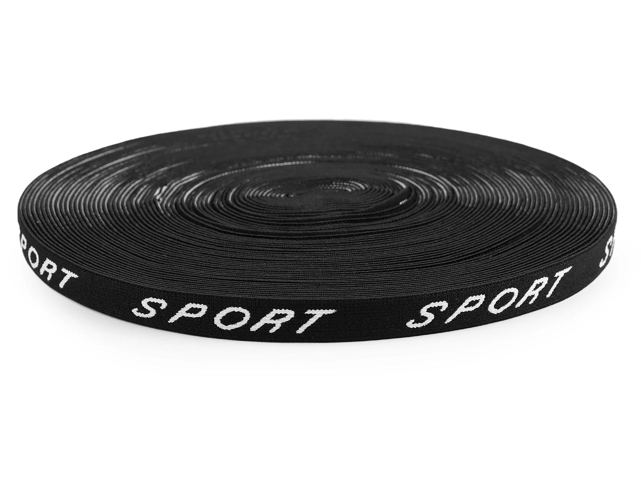 Mīksta gumija ar uzrakstu "SPORT", platums 15 mm