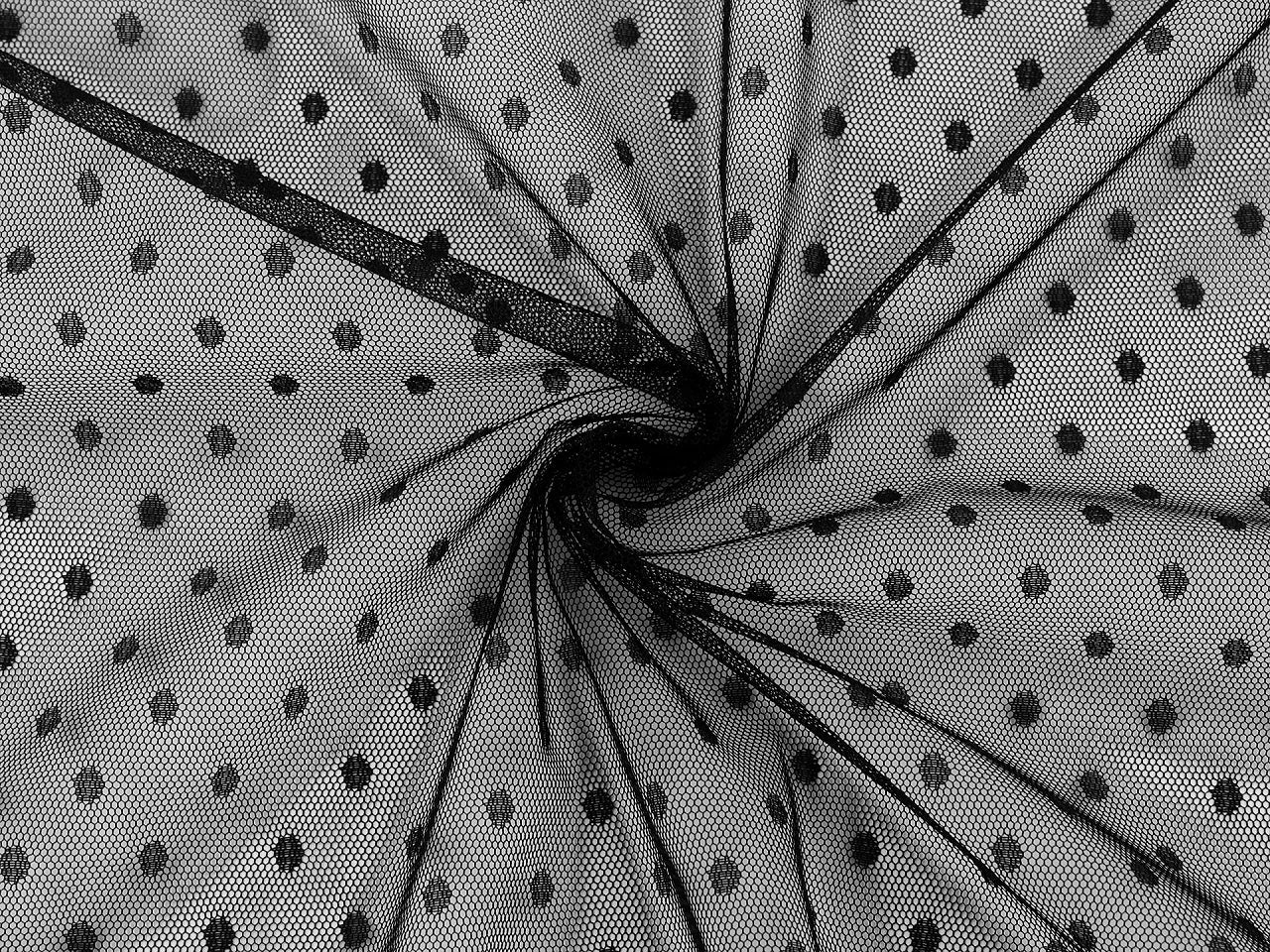 Attēls ar Mīksts tills ar pumpiņām - melns 40 g/m² – pieejams Šarlotes audumi