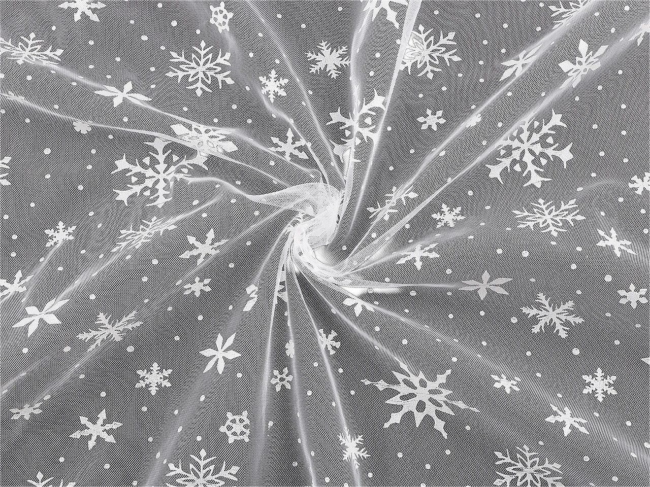 Mīksts tills ar sniegpārsliņām un pumpiņām 23 g/m²