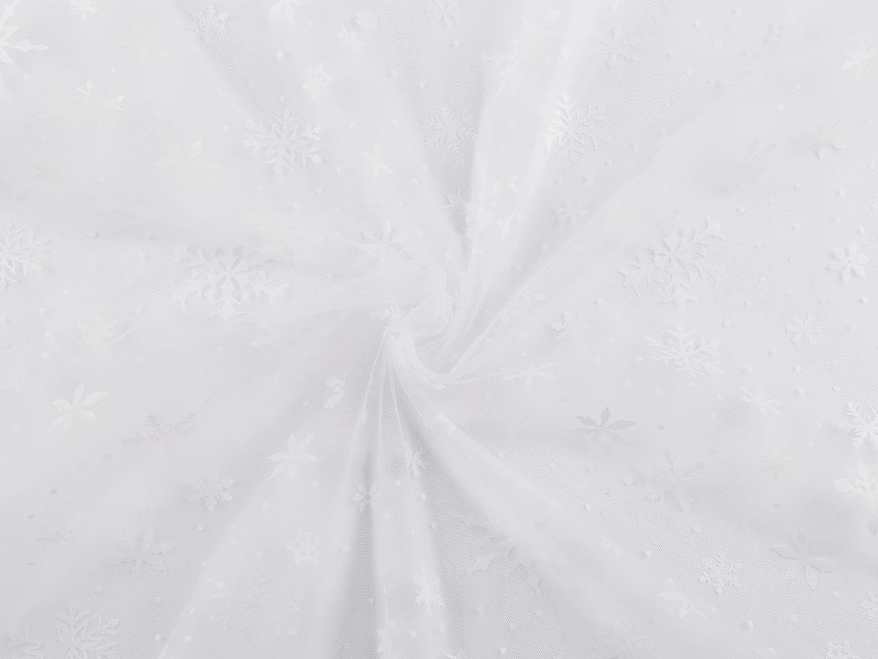 Mīksts tills ar sniegpārsliņām un pumpiņām 23 g/m²