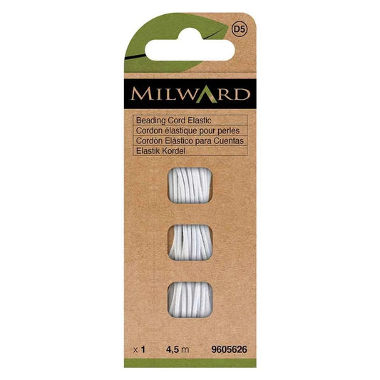Milward elastīga pērlīšu aukla 1.3 mm 3.6m - balta