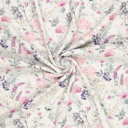 Muslīns - hortenziju dārzs 120 g/m²