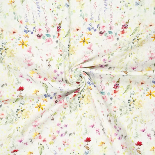 Muslīns - ziedu pļava 120 g/m²
