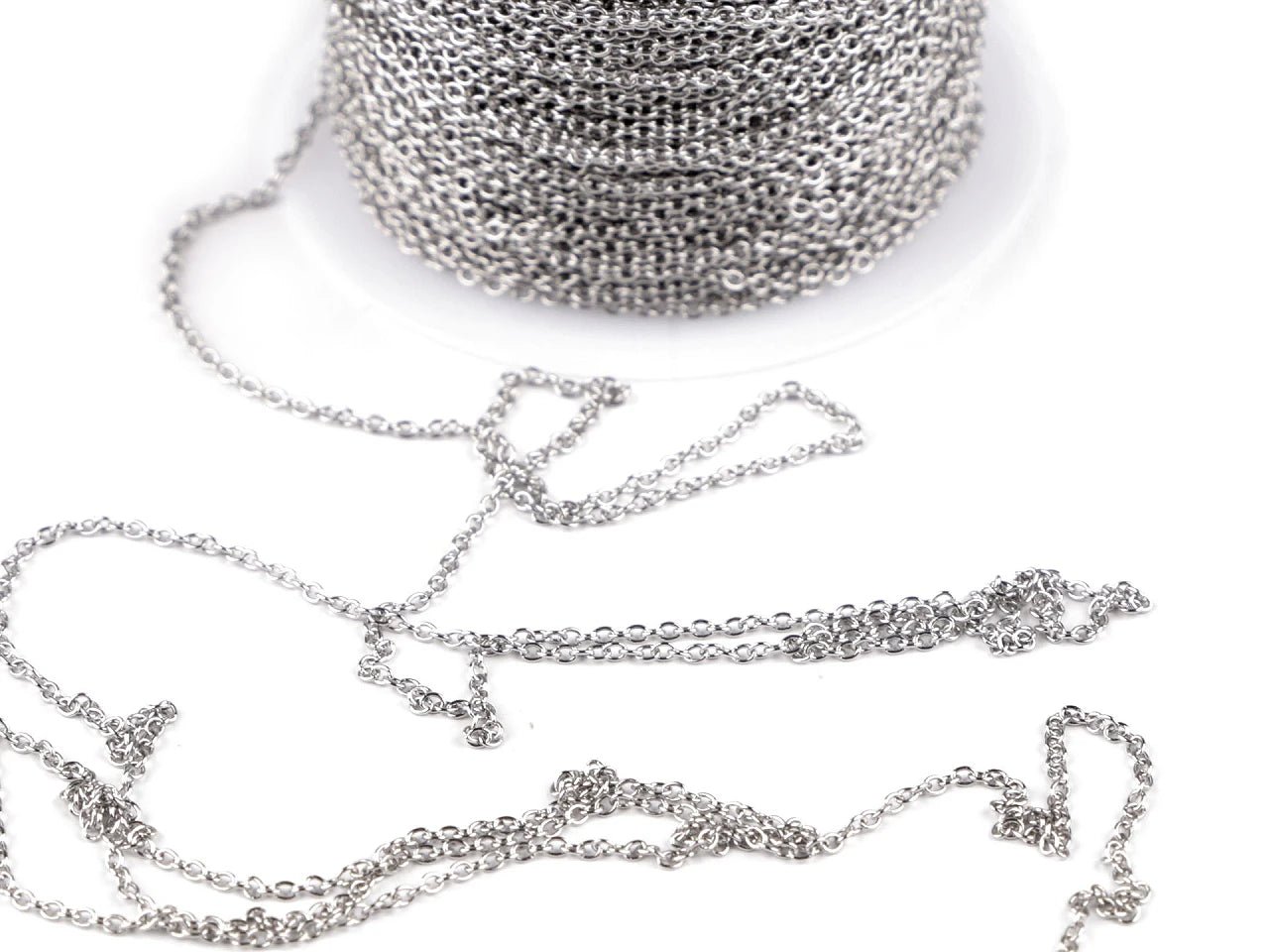 Nerūsējošā tērauda ķēdīte| 1 m garums, platums 1.2 vai 1.5 mm