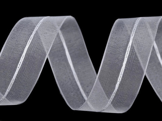 Organza lente ar lureksu | 26 mm, 5 m|dažādu toņu